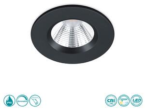 Φωτιστικό Σποτ Χωνευτό Trio Lighting Zagros 650710132 Μαύρο Ματ (IP65)