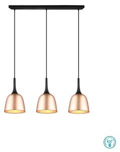 Κρεμαστό Φωτιστικό Ράγα Trio Lighting Chiron 310800308 Οξυντέ-Μαύρο Ματ