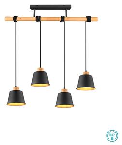 Φωτιστικό Κρεμαστό Ράγα Trio Lighting Harris 312700432 Μαύρο Ματ