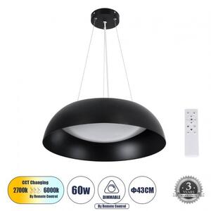 Κρεμαστό Φωτιστικό Οροφής LED 60W 6900lm ANATOLIA Globostar 61267 Μαύρο