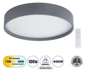 Πλαφονιέρα Φωτιστικό Οροφής LED CCT 100W 11500lm NARNIA Globostar 61260 Ανθρακί