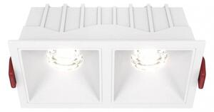 Χωνευτό Σποτ Οροφής Alfa LED 20W 4000K Διπλό Λευκό DL043-02-10W4K-SQ-W MAYTONI