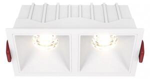 Χωνευτό Σποτ Οροφής Alfa LED 20W 3000K Διπλό Λευκό DL043-02-10W3K-SQ-W MAYTONI DL043-02-10W3K-SQ-W Λευκό