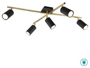 Φωτιστικό Οροφής Ράγα Σποτ Retro Trio Lighting Marley 612400580 Μαύρο-Χρυσό