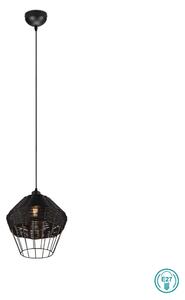 Φωτιστικό Κρεμαστό Vintage Industrial RL Lighting Borka R31261902 Μαύρο Rattan