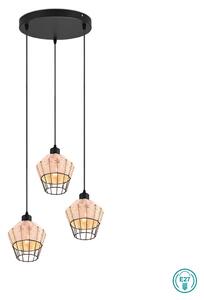 Φωτιστικό Κρεμαστό Vintage Industrial RL Lighting Borka R31263336 Φυσικό Rattan