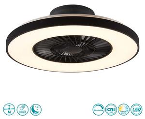 Ανεμιστήρας Οροφής RL Lighting Halmstad R62672132 Μαύρο Ματ με Φως