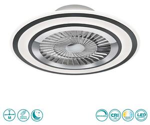 Ανεμιστήρας Οροφής RL Lighting Flaga R62743132 Χρώμιο-Μαύρος Ματ με Φως