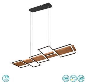 Φωτιστικό Κρεμαστό Trio Lighting Harper 322910532 Μαύρο Ματ - Ξύλο