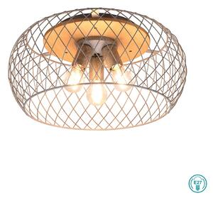 Φωτιστικό Οροφής Trio Lighting Tamil 611100367 Γκρι Πατίνα - Ξύλο