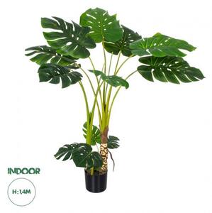 Artificial Garden MONSTERA 20004 Τεχνητό Διακοσμητικό Φυτό Μονστέρα Υ140cm Globostar 20004 Πράσινο