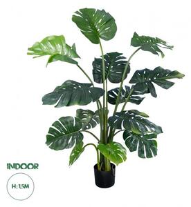 Artificial Garden MONSTERA 20003 Τεχνητό Διακοσμητικό Φυτό Μονστέρα Υ150cm Globostar 20003 Πράσινο