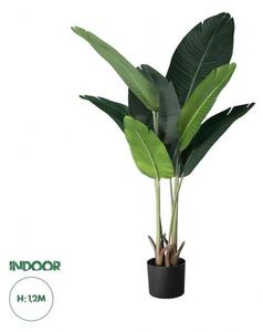 Artificial Garden STRELITZIA 20025 Τεχνητό Διακοσμητικό Φυτό Στρελίτσια - Πουλί του Παραδείσου Υ120cm Globostar 20025 Πράσινο