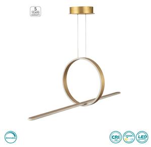 Φωτιστικό Κρεμαστό Home Lighting Milea 77-8120 Χρυσό Ματ Dimmable