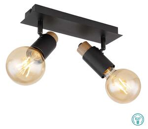 Απλίκα Globo Lighting Matti 54045-2 Μαύρο-Ξύλο