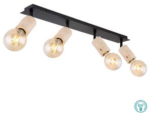 Σποτ Globo Lighting Joseba 54032-4 Μαύρο-Ξύλο