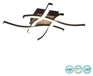 Φωτιστικό Οροφής RL Lighting Route R62474135 Μαύρο Ματ και Ξύλο MDF