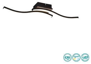 Φωτιστικό Οροφής RL Lighting Route R62472135 Μαύρο Ματ και Ξύλο MDF