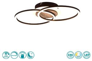 Φωτιστικό Οροφής RL Lighting Giro R62783635 Μαύρο Ματ και Ξύλο MDF