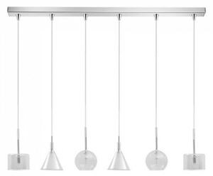 Κρεμαστό Φωτιστικό Ράγα 6xG9 Γυαλί Luma Lighting 114-01047-13BR-clear Διάφανο