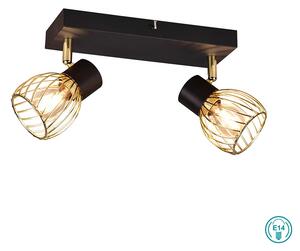 Σποτ RL Lighting Ardon R81382080 Μαύρο με Χρυσό