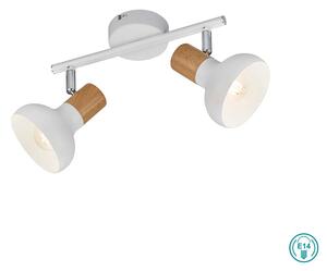 Σποτ RL Lighting Latika R81522031 Λευκό με Φυσικό Ξύλο