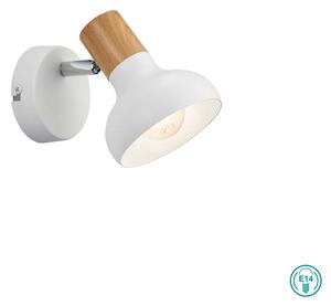 Σποτ RL Lighting Latika R81521031 Λευκό με Φυσικό Ξύλο