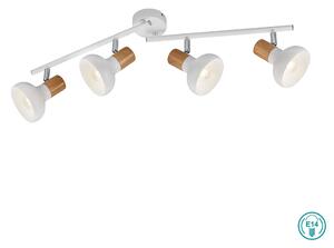 Σποτ RL Lighting Latika R81524031 Λευκό με Φυσικό Ξύλο