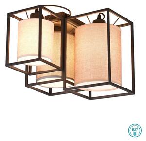 Φωτιστικό Οροφής Trio Lighting Ross 603130317 Μαύρο Ματ με Αμπαζούρ