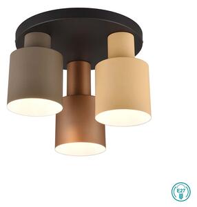 Φωτιστικό Οροφής Trio Lighting Agudo 619430317 Μαύρο Ματ με Πολύχρωμα Αμπαζούρ