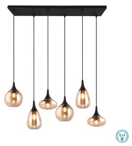 Φωτιστικό Ράγα Trio Lighting Lumina 317000613 Μελί με Μαύρο Ματ