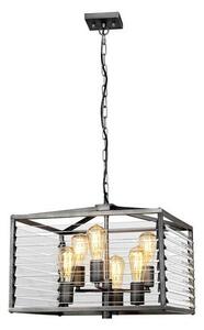 Κρεμαστό Φωτιστικό Οροφής 6xE27 60W IP20 Γκρι Louvre LOUVRE-6P Elstead Lighting