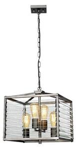 Κρεμαστό Φωτιστικό Οροφής 4xE27 60W IP20 Γκρι Louvre LOUVRE-4P Elstead Lighting