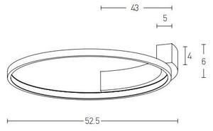 Πλαφονιέρα Φωτιστικό Οροφής 53cm LED 39W IP20 3000K Zambelis 2077 Λευκό