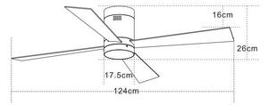 Ανεμιστήρας Οροφής Με Φωτιστικό LED 15W IP20 3CCT Zambelis 19138 Χρώμιο