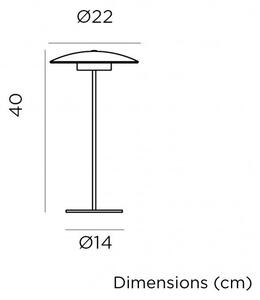 Επιτραπέζιο Φωτιστικό Επαναφορτιζόμενο LED IP44 Sardinia 40 New Garden LUMSDN040BXWLNW Λευκό