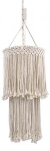 Macrame Κρεμαστό Φωτιστικό Οροφής ZAMBIA Φ30 E27 Μπεζ 36208 Globostar 36208 Μπεζ