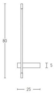 Απλίκα Φωτιστικό Τοίχου 25cm LED 10W IP20 3000K Zambelis 20339 Μαύρο