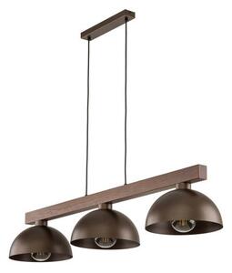 Κρεμαστό Φωτιστικό Οροφής 3xE27 Καφέ Ξύλο Oslo 6299 TK Lighting 6299 Καφέ