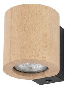 Απλίκα Φωτιστικό Τοίχου 1xGU10 Ξύλο Eve Wood TK Lighting 10197 Μπεζ