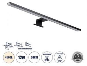 Απλίκα Καθρέπτη Μπάνιου LED 12W 1400 lm NINA Globostar 60420 Μαύρο