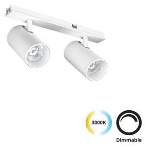 Σποτ Μαγνητικής Ράγας LED 10W Λευκό Dimmable Διπλό Slim Magnetic 4288901 Viokef 4288901 Λευκό