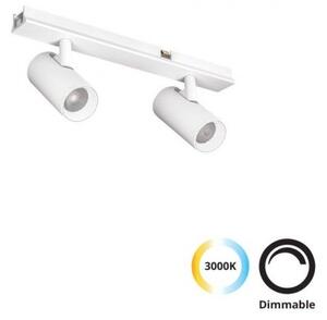 Σποτ Μαγνητικής Ράγας LED 7W Λευκό Dimmable Διπλό Slim Magnetic 4288701 Viokef 4288701 Λευκό