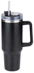 Κούπα Θερμός Με Λαβή & Καλαμάκι 1.2lt Alpina 871125227090 Black