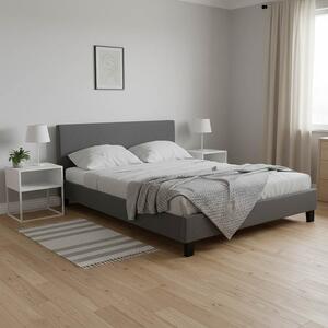 Κρεβάτι διπλό 150x200 cm Nevil 3134 Σκούρο Γκρι