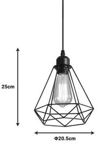 Φωτιστικό οροφής Jabrey μαύρο μεταλλικό 20.5x20.5x100 cm