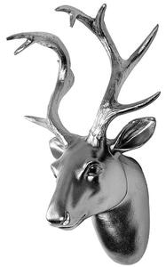 Διακοσμητικό Τοίχου Bust Of Deer 565TNL1191 26x17x38cm Silver Wallity