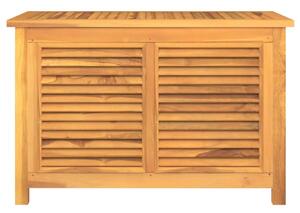 VidaXL Μπαούλο Αποθήκευσης Κήπου με Τσάντα 90x50x58 εκ Μασίφ Ξύλο Teak