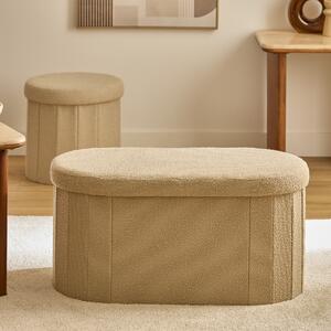 Ταμπουρέ Με Αποθηκευτικό Χώρο (76x38x38) A-S Fink Taupe 214274B