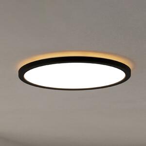 EGLO connect LED φωτιστικό οροφής Rovito-Z, μαύρο, Ø 39 cm, ρυθμιζόμενος, Μαύρο, Σαλόνι / τραπεζαρία, Πλαστικό, Στρογγυλό τοίχο